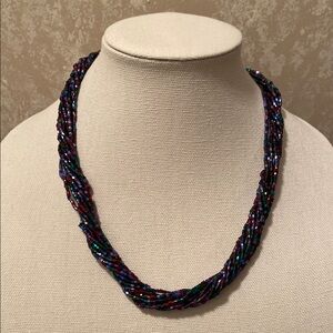 “L.R.”  Vintage Fancy Beaded Necklace